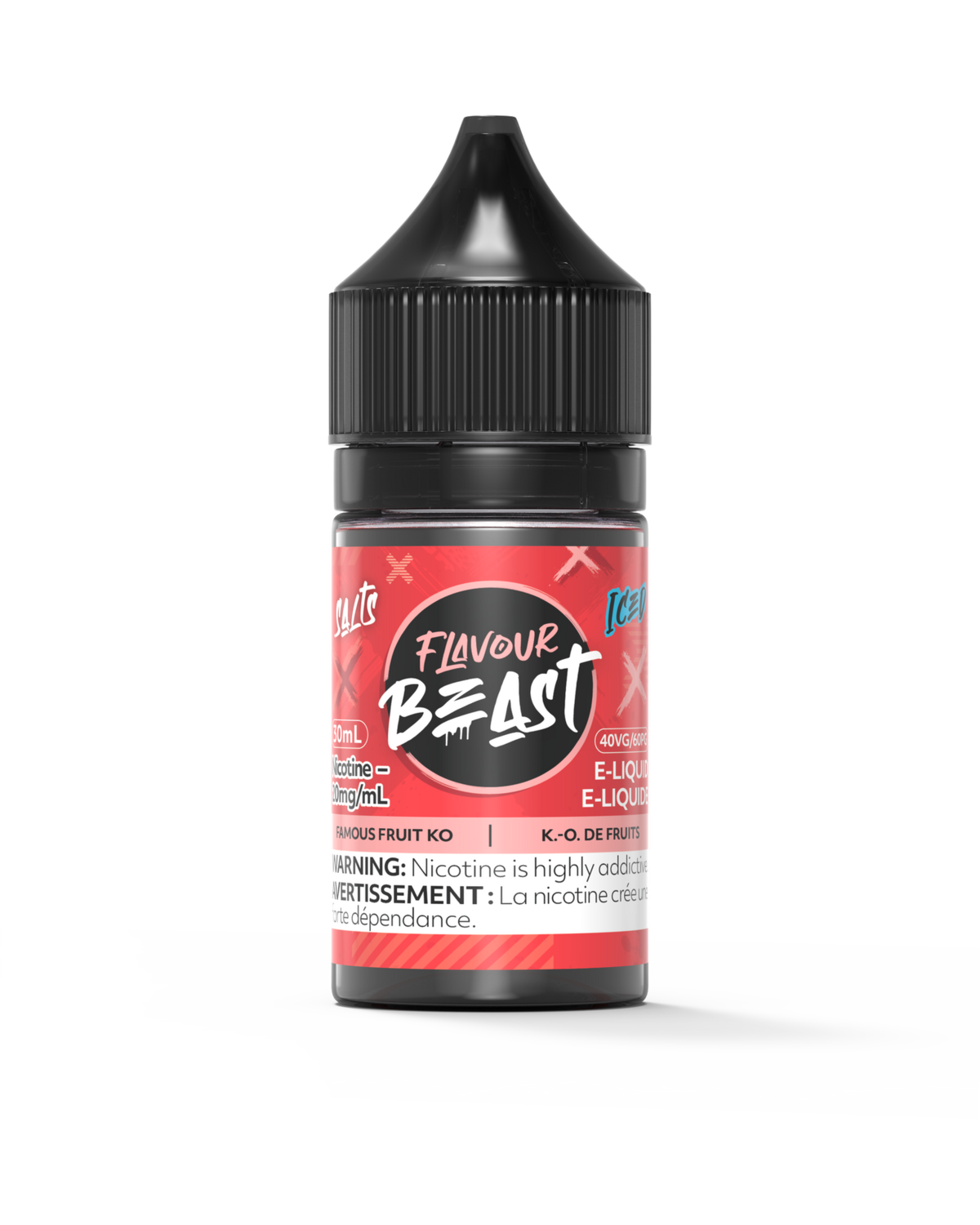 Famous Fruit KO Iced by Flavour Beast Salt, Nicotine: 20mg, Size: 30ml