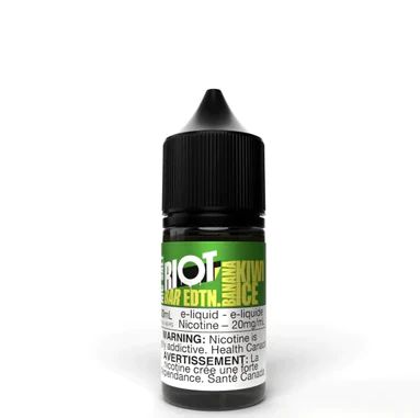 Banana Kiwi Ice by Riot Bar Salt, Nicotine: 10mg, Size: 30ml