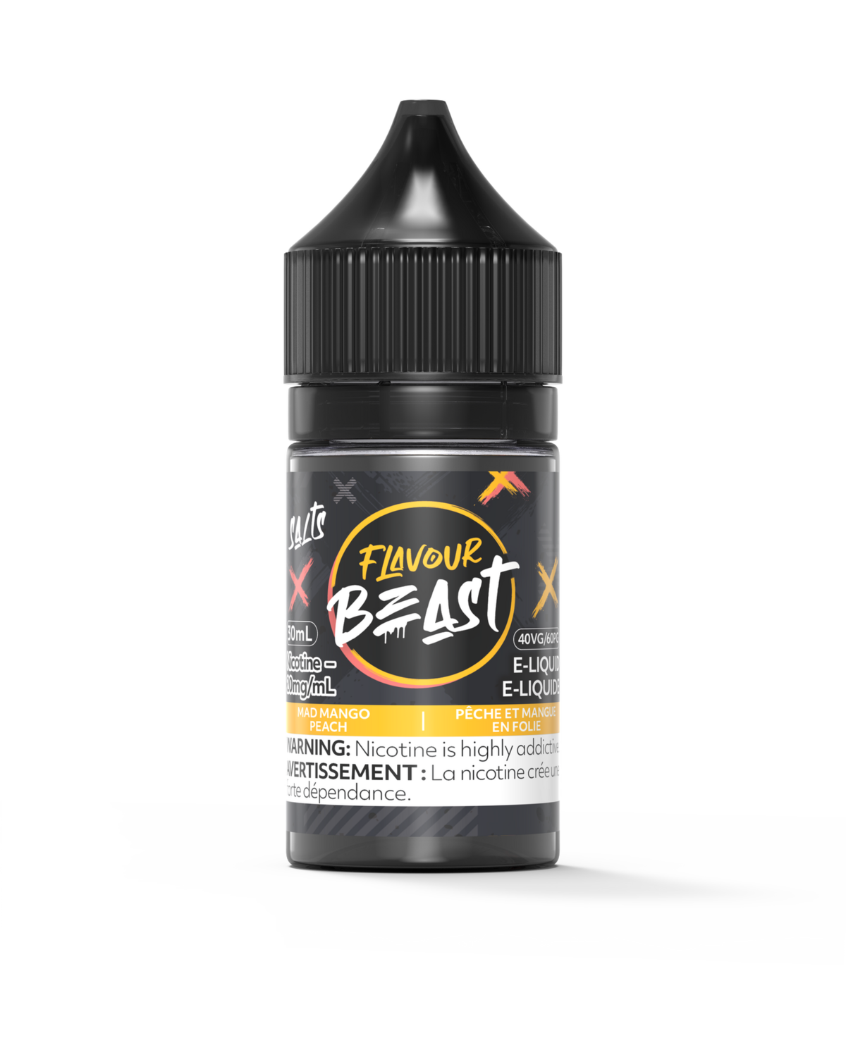 Mad Mango Peach by Flavour Beast Salt, Nicotine: 20mg, Size: 30ml