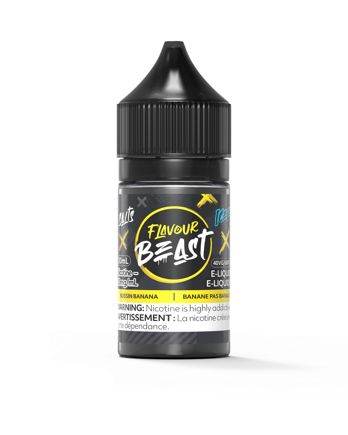 Bussin' Banana Iced by Flavour Beast Salt, Nicotine: 20mg, Size: 30ml