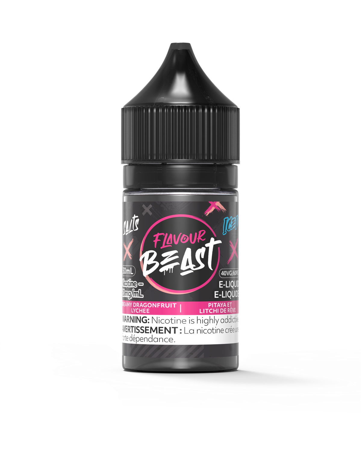 Dreamy Dragonfruit Lychee Iced by Flavour Beast Salt, Nicotine: 20mg, Size: 30ml