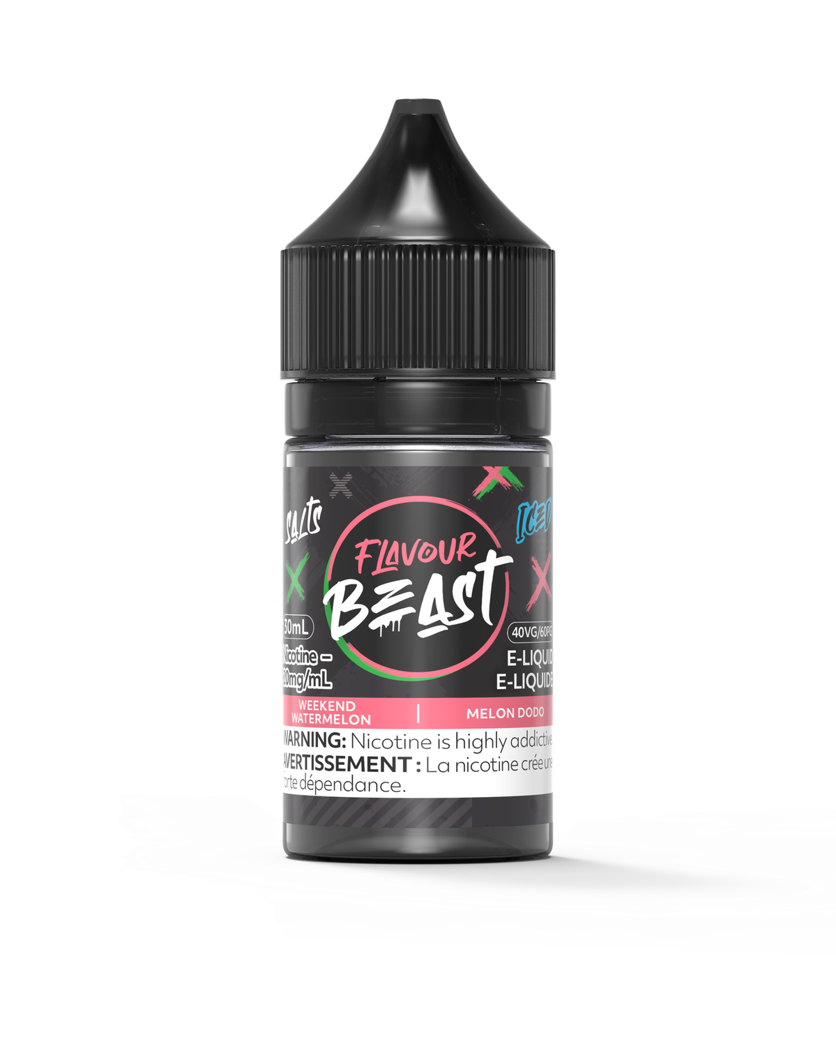 Weekend Watermelon Iced by Flavour Beast Salt, Nicotine: 20mg, Size: 30ml