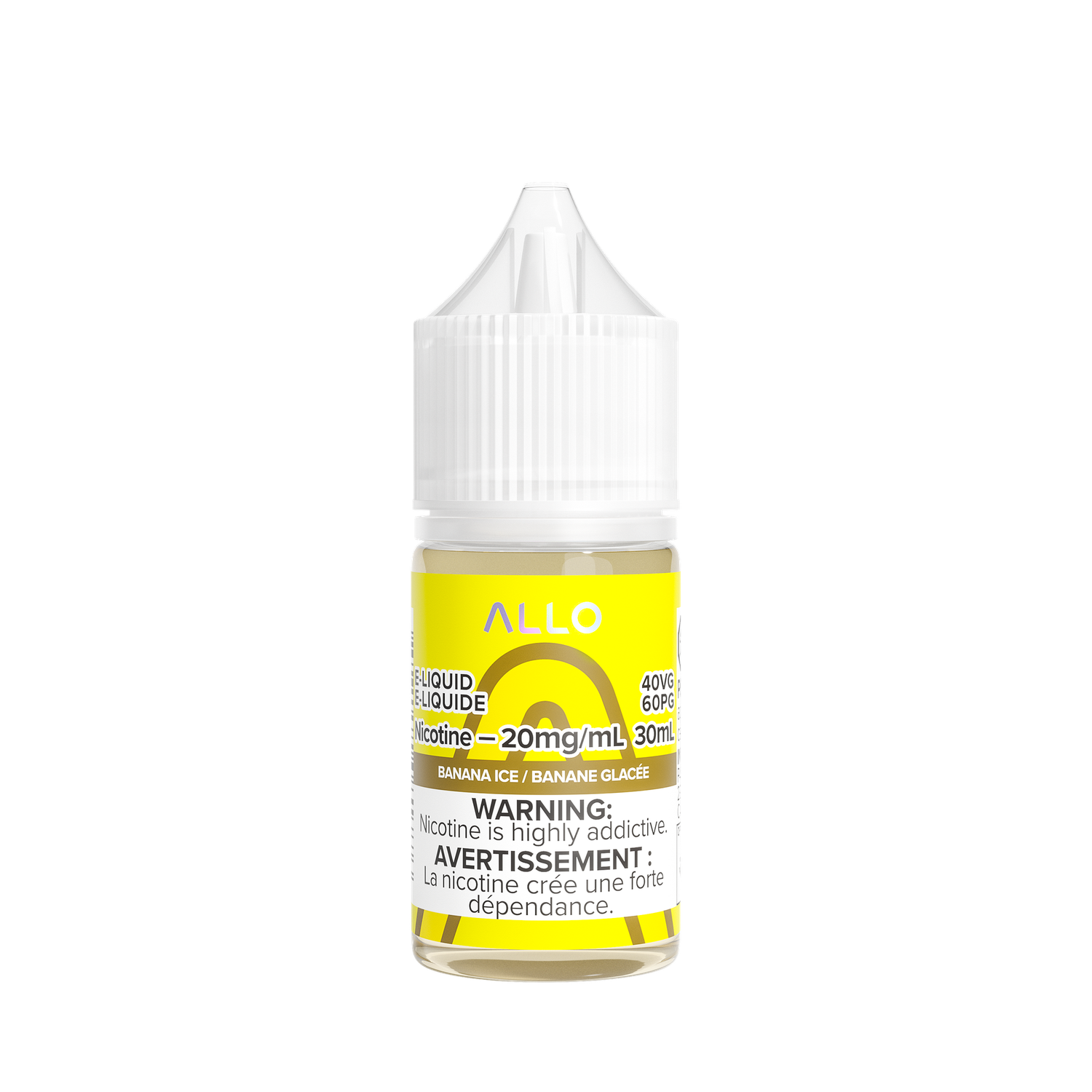 Banana Ice by Allo Salts, Nicotine: 20mg, Size: 30ml