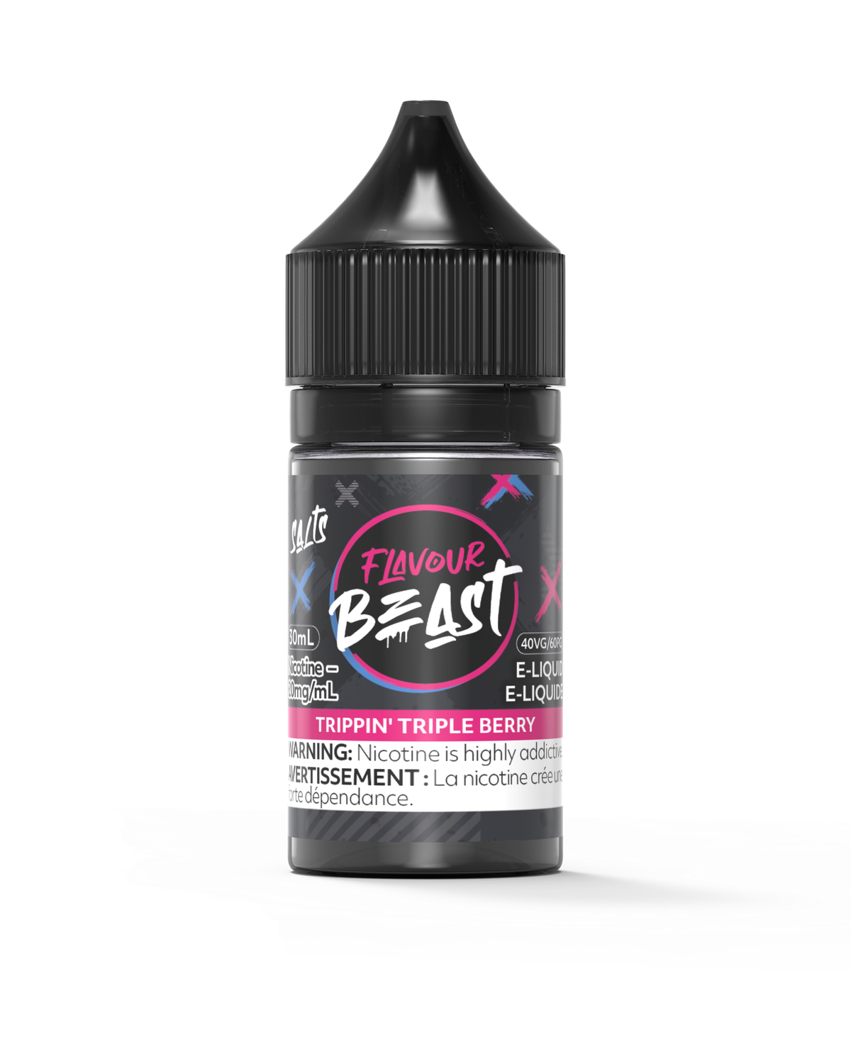 Trippin' Triple Berry by Flavour Beast Salt, Nicotine: 20mg, Size: 30ml