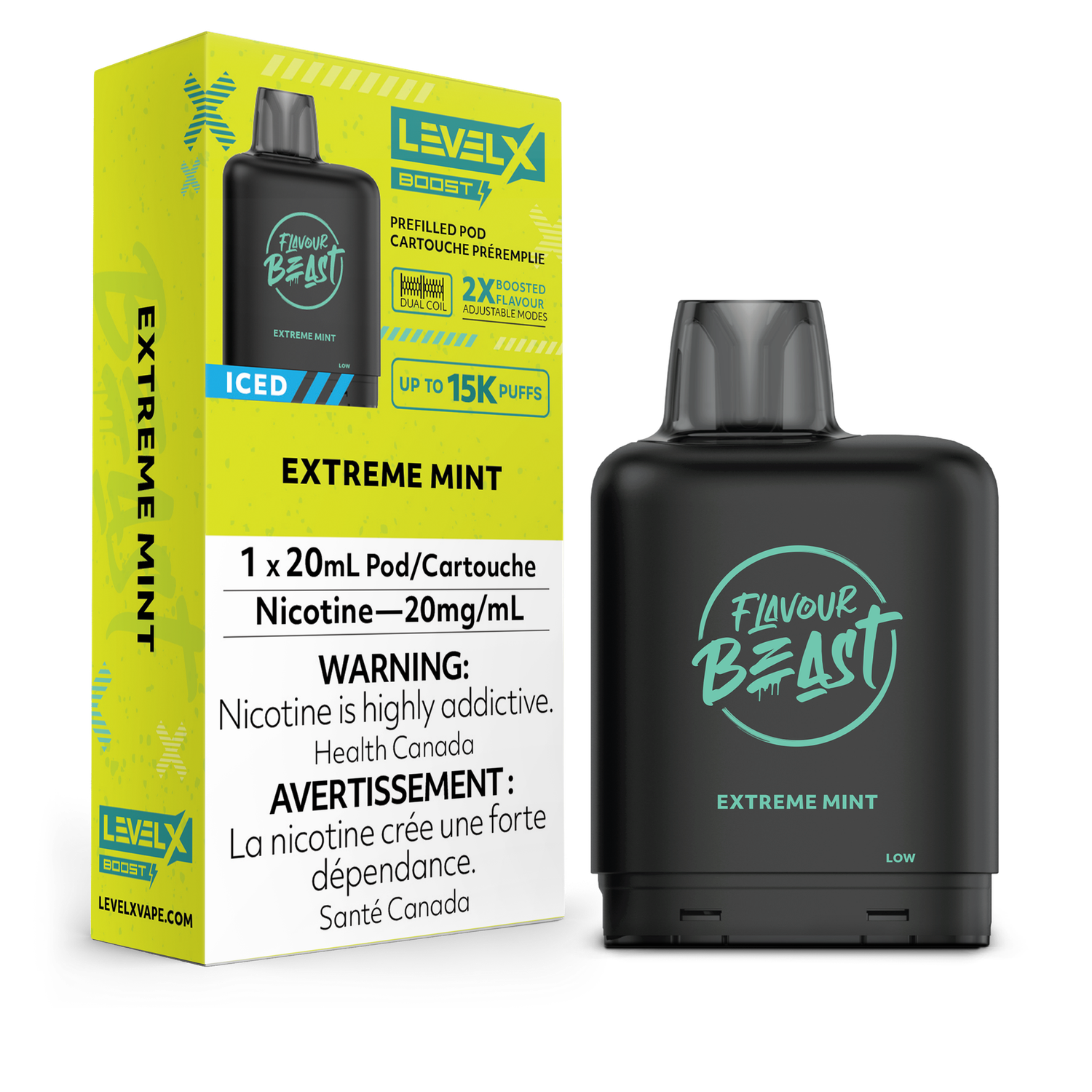 Extreme Mint Flavour Beast Level X Boost Pod, Nicotine: 20mg