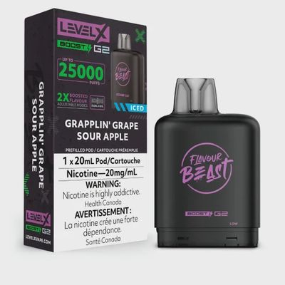 Groovy Grape Passionfruit Flavour Beast Level X Boost Pod