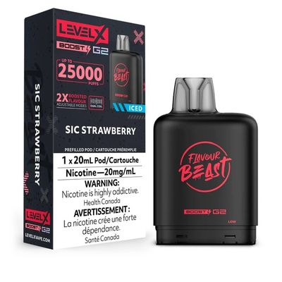 Sic Strawberry Flavour Beast Level X Boost Pod