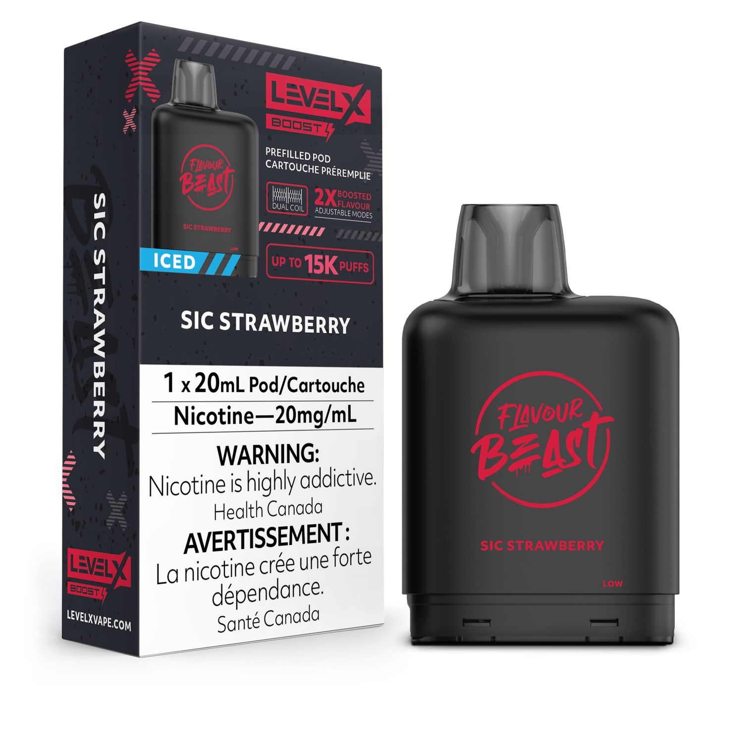 Sic Strawberry Flavour Beast Level X Boost Pod, Nicotine: 20mg (Discontinued)