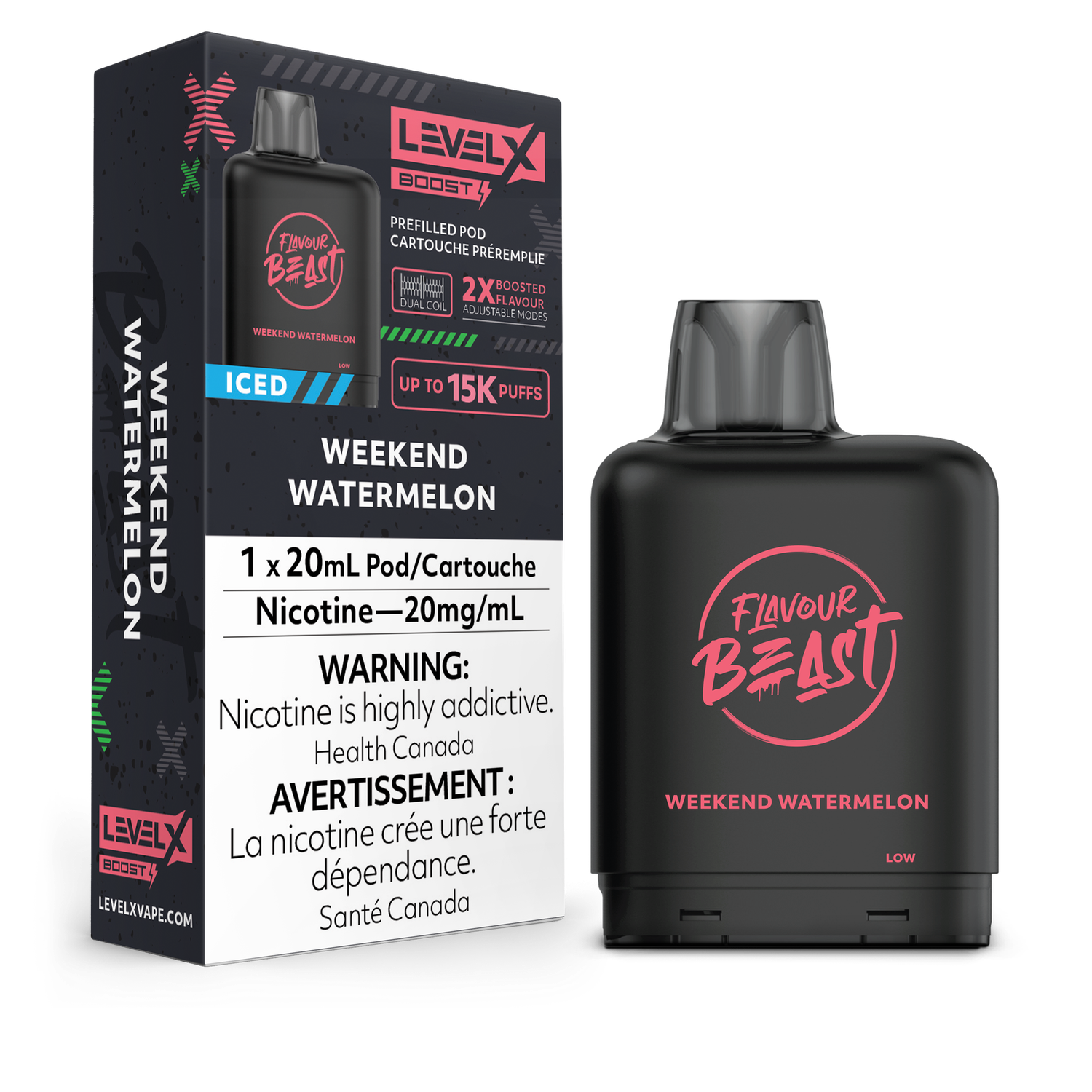 Weekend Watermelon Flavour Beast Level X Boost Pod, Nicotine: 20mg