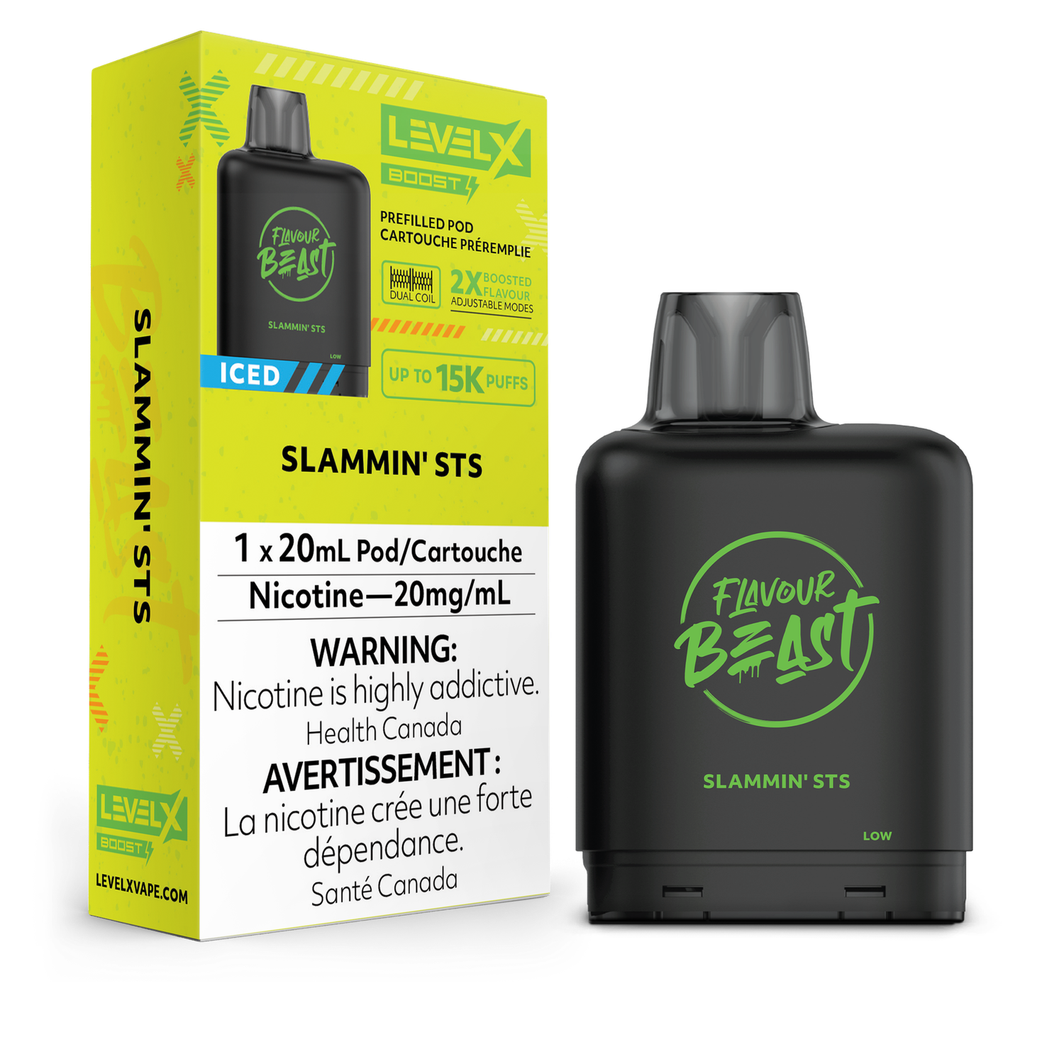 Slammin' STS Flavour Beast Level X Boost Pod, Nicotine: 20mg (Discontinued)