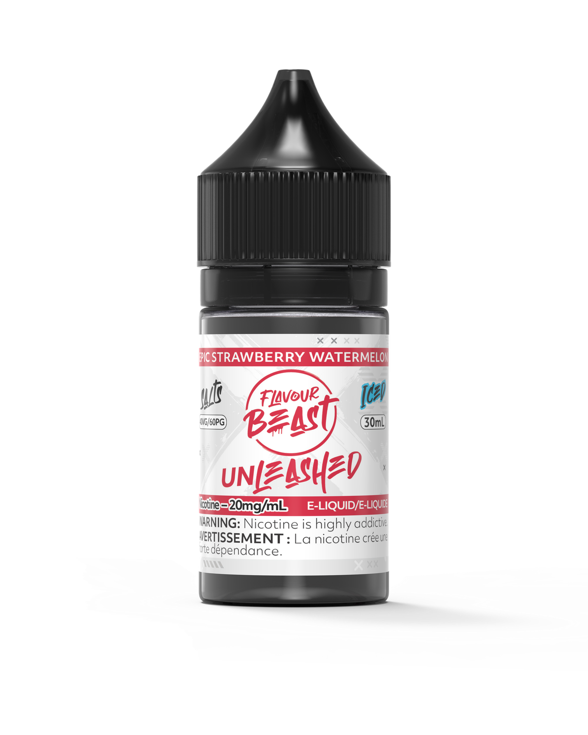 Epic Strawberry Watermelon Iced by Flavour Beast Unleashed Salt, Nicotine: 20mg, Size: 30ml