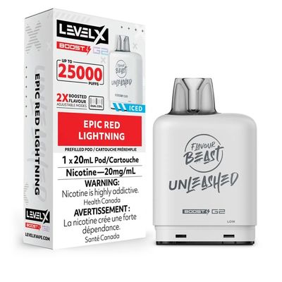 Epic Red Lightning Flavour Beast Unleashed Level X Boost Pod