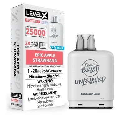 Epic Apple Strawnana Flavour Beast Unleashed Level X Boost Pod