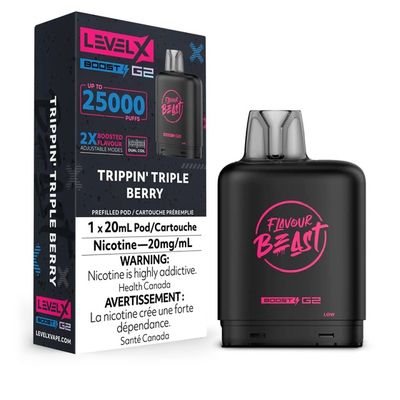 Trippin' Triple Berry Flavour Beast Level X Boost Pod
