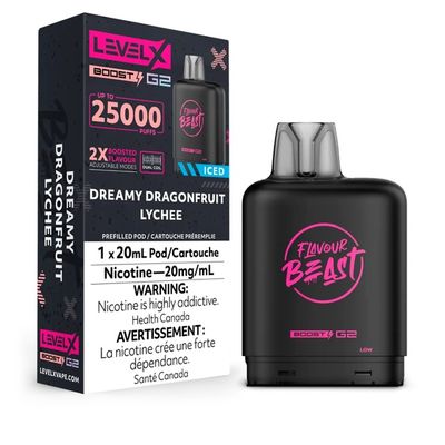 Dreamy Dragonfruit Lychee Iced Flavour Beast Level X Boost Pod