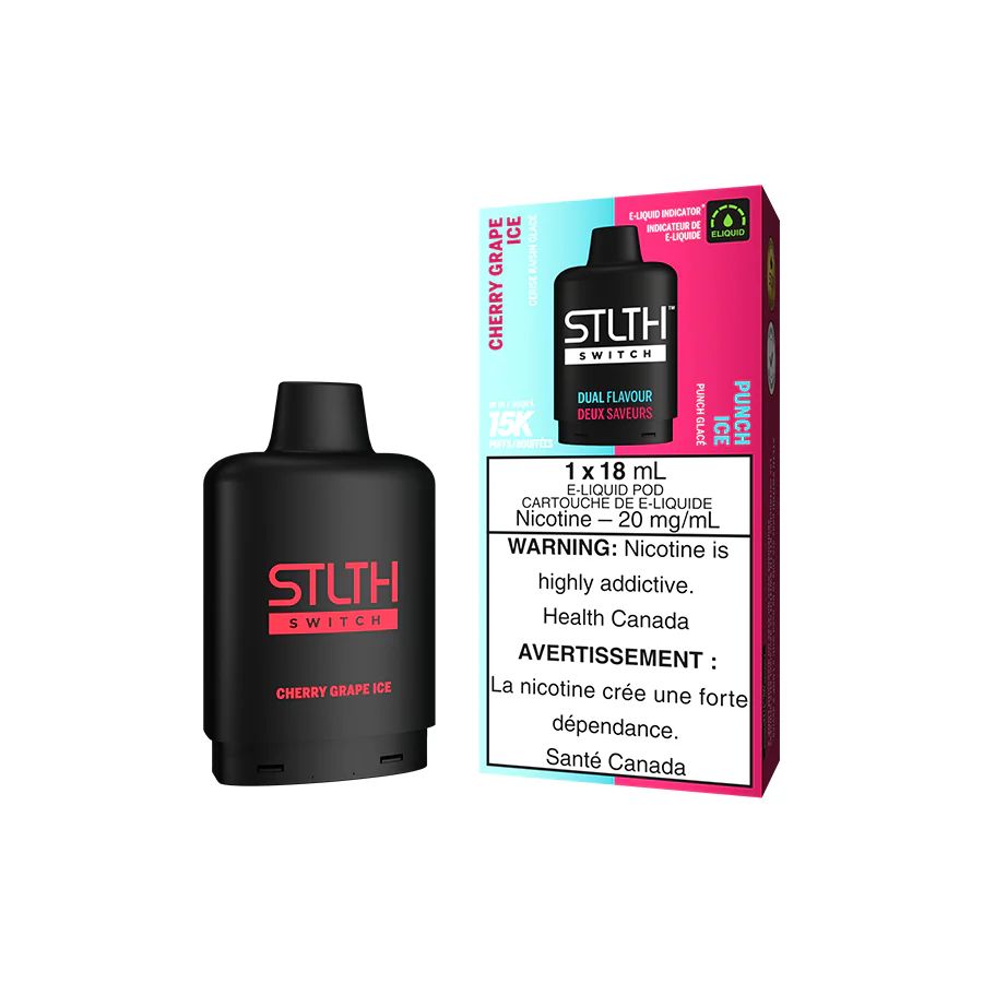 Cherry Grape Ice and Punch Ice STLTH Switch Pod, Nicotine: 20mg