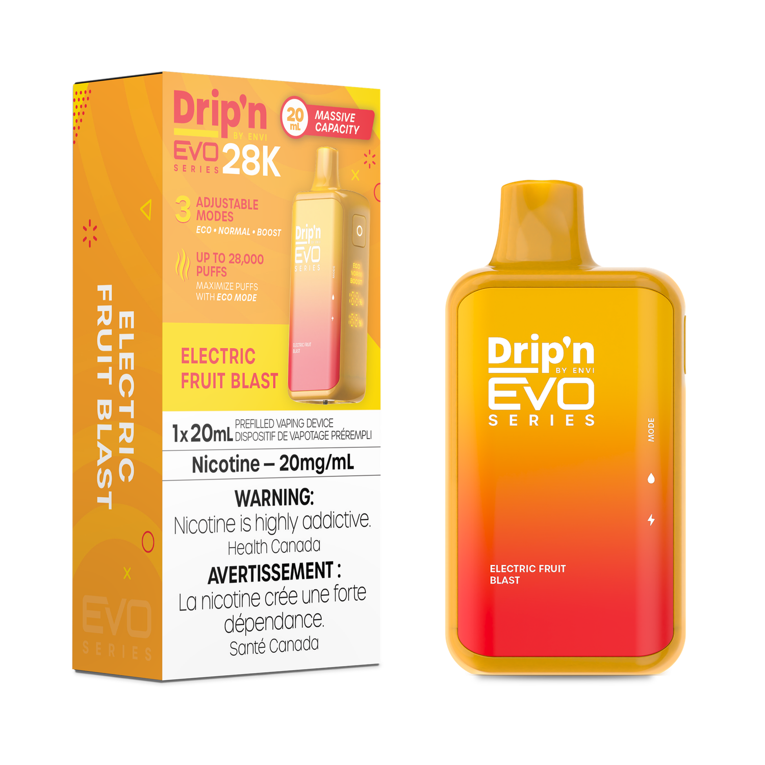 Electric Fruit Blast - Drip'n by Envi Evo Series 28K Disposable, Nicotine: 20mg (Discontinued)