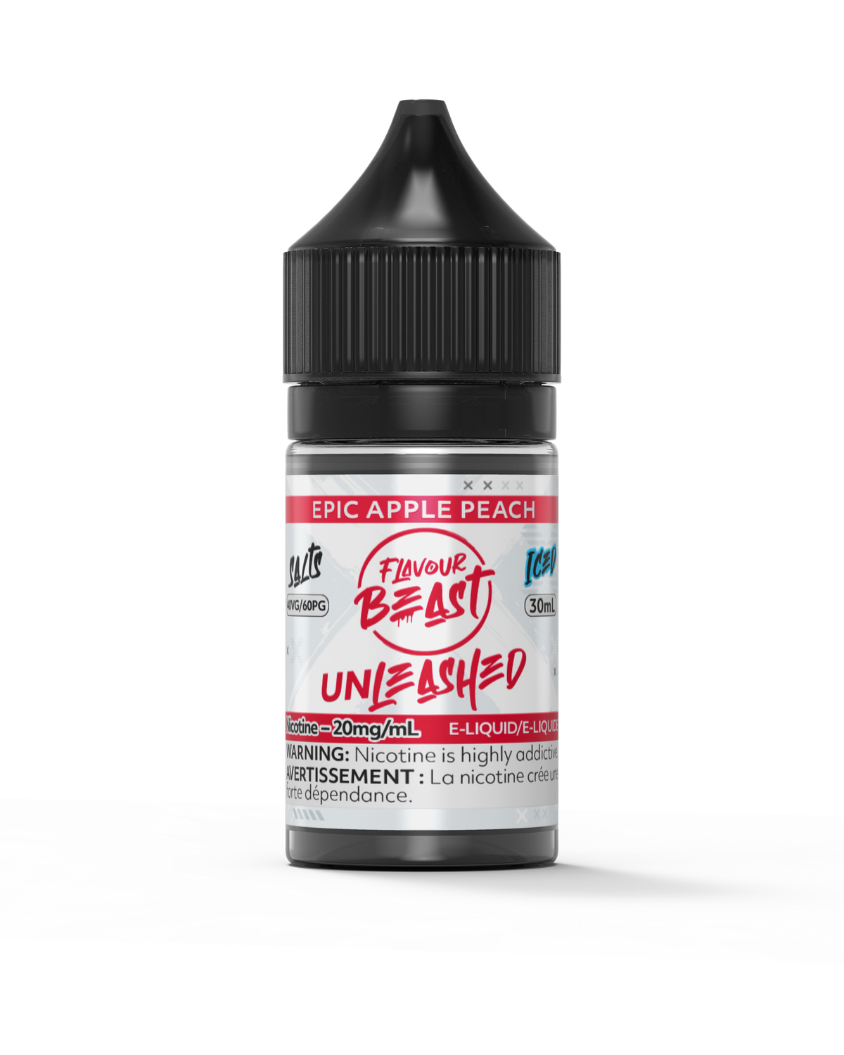 Epic Apple Peach  Iced by Flavour Beast Unleashed Salt, Nicotine: 20mg, Size: 30ml