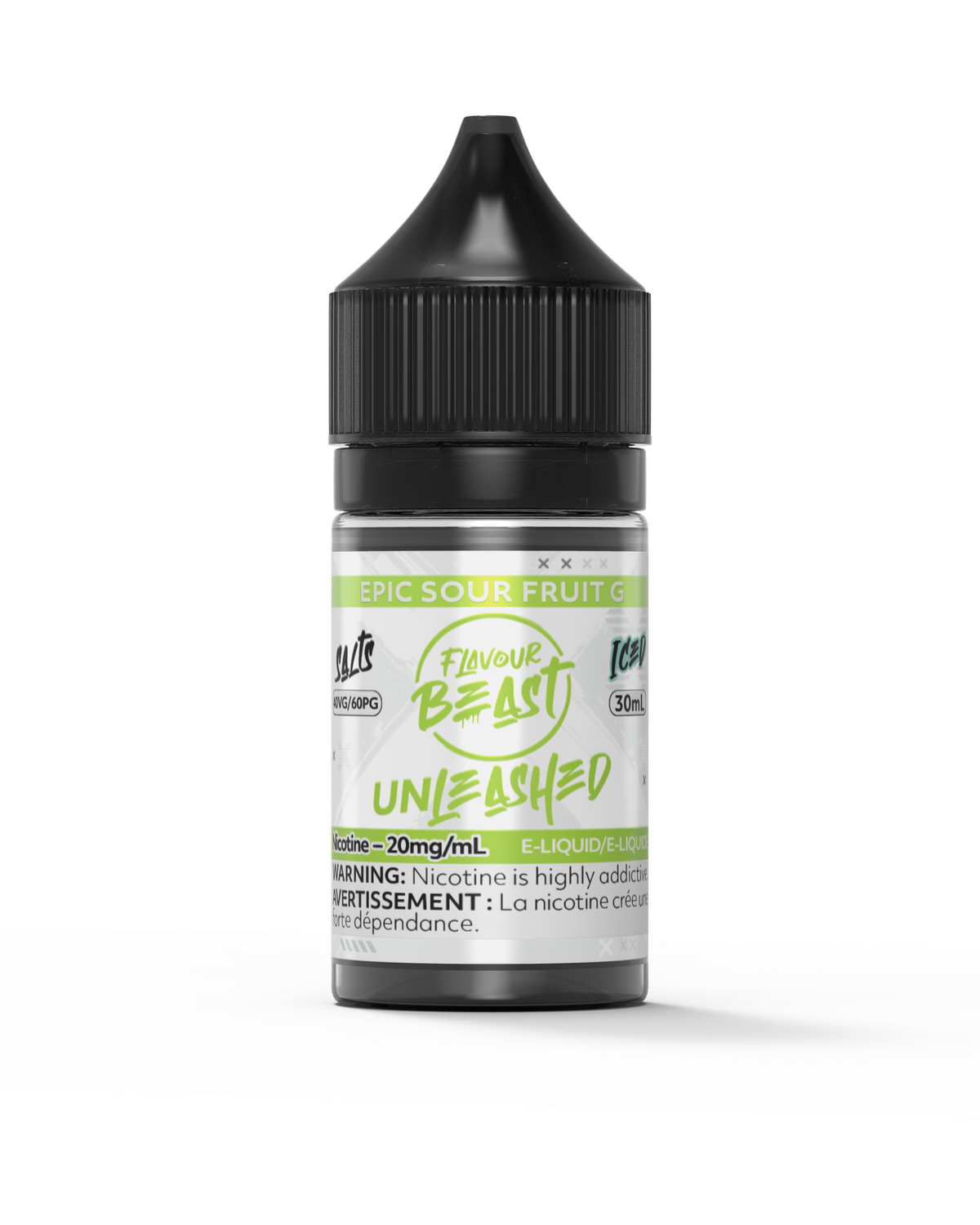 Epic Sour Fruit G Iced by Flavour Beast Unleashed Salt, Nicotine: 20mg, Size: 30ml