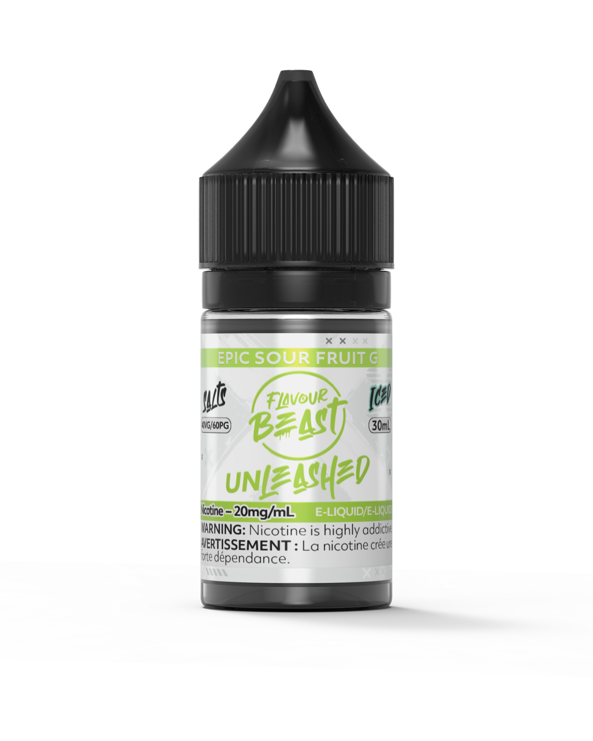 Epic Sour Fruit G Iced by Flavour Beast Unleashed Salt, Nicotine: 20mg (Discontinued), Size: 30ml