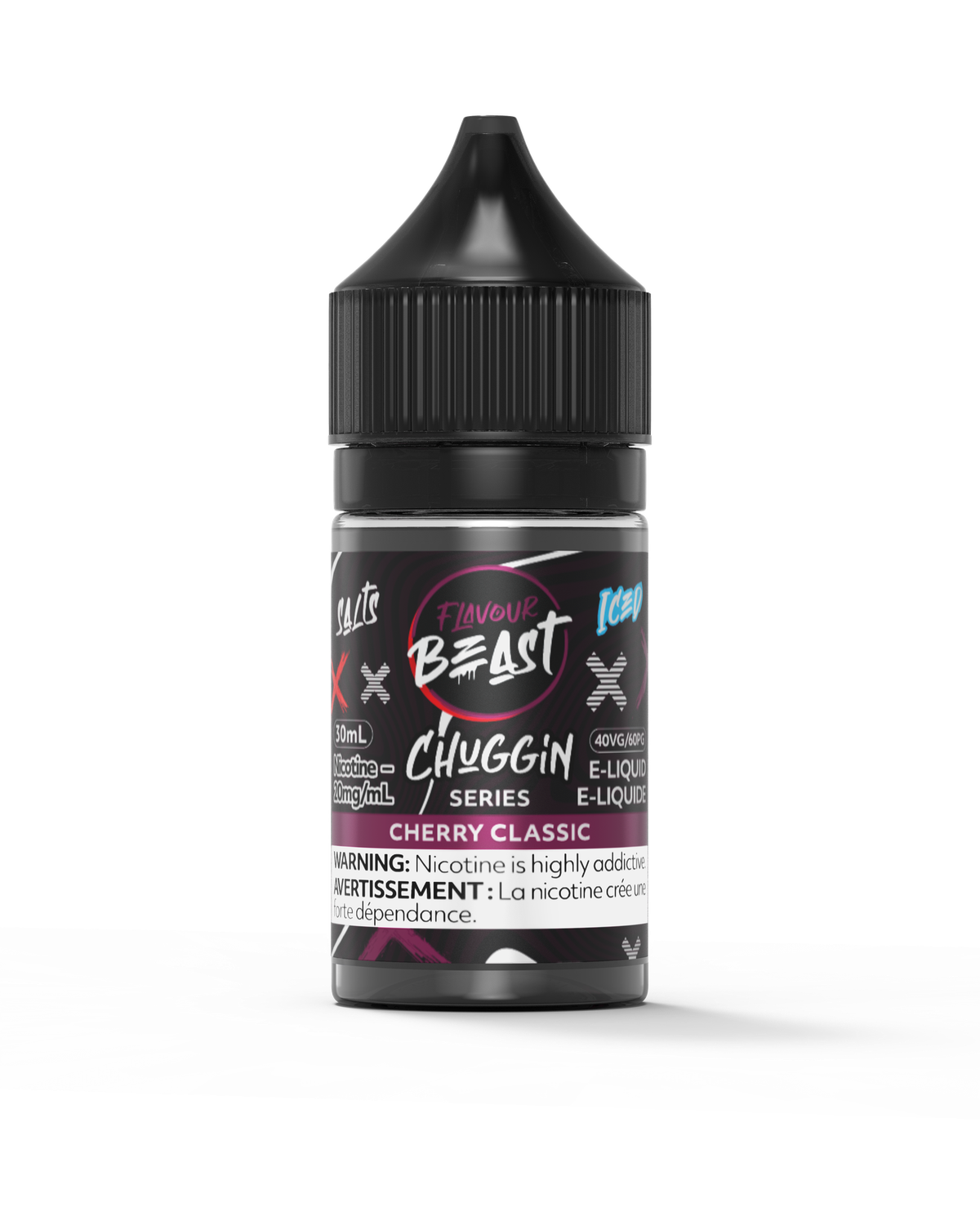 Chuggin' Cherry Classic Iced by Flavour Beast Salt, Nicotine: 20mg, Size: 30ml