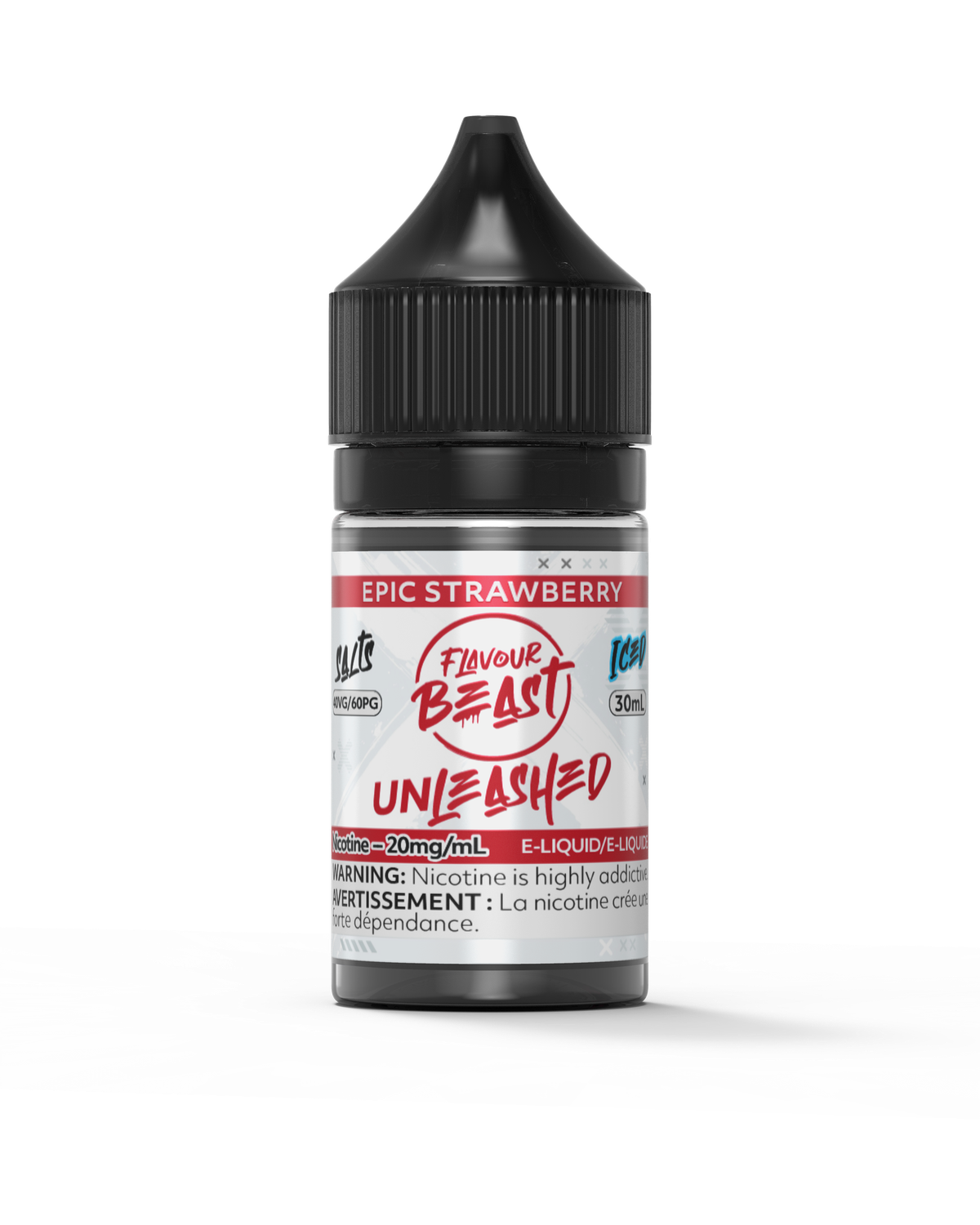 Epic Strawberry Iced by Flavour Beast Unleashed Salt, Nicotine: 20mg, Size: 30ml