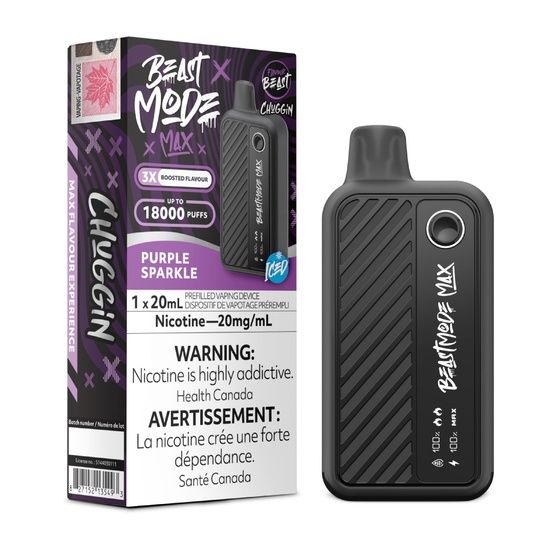 Chuggin' Purple Sparkle - Flavour Beast Beast Mode Max Disposable, Nicotine: 20mg