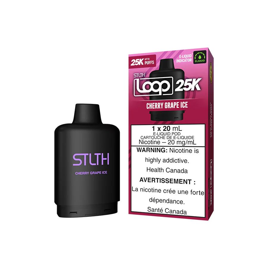 Cherry Grape Ice STLTH LOOP 25K Pod, Nicotine: 20mg