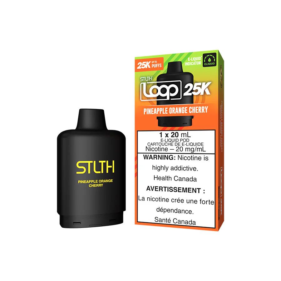 Pineapple Orange Cherry STLTH LOOP 25K Pod, Nicotine: 20mg