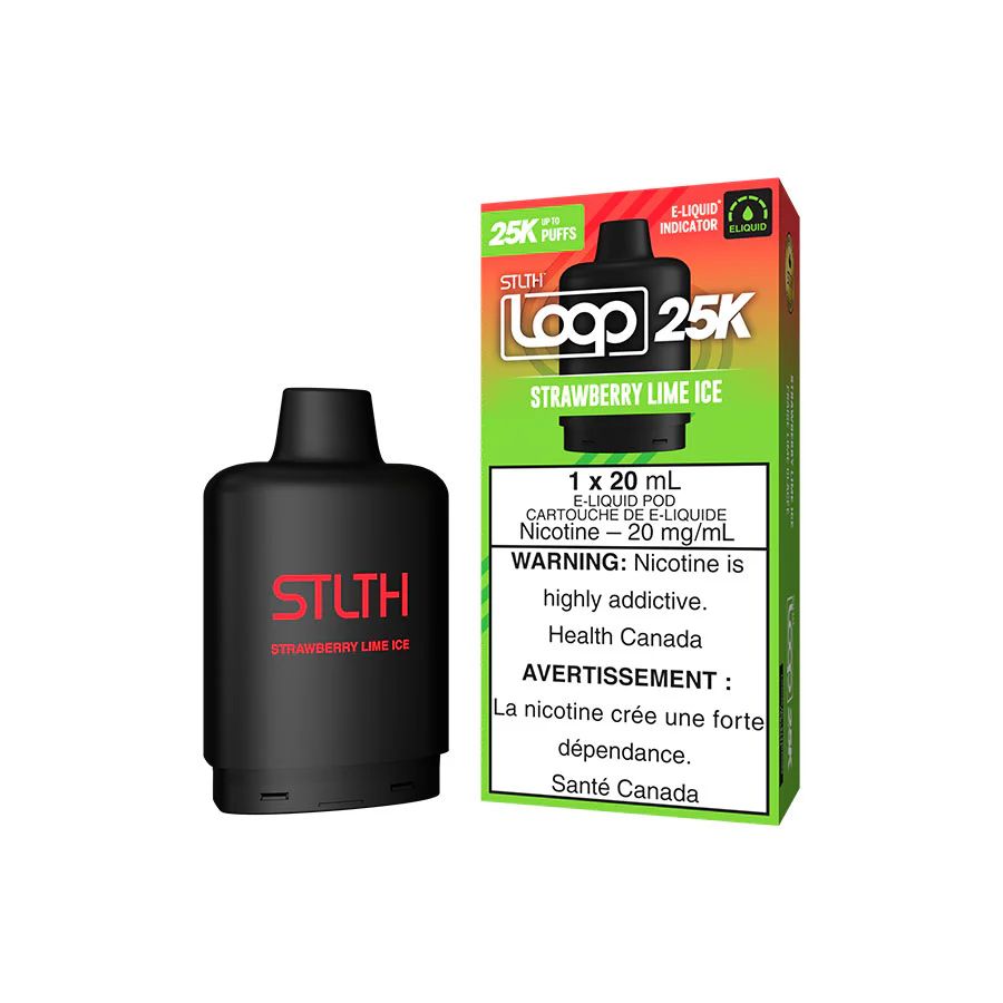 Strawberry Lime Ice STLTH LOOP 25K Pod, Nicotine: 20mg