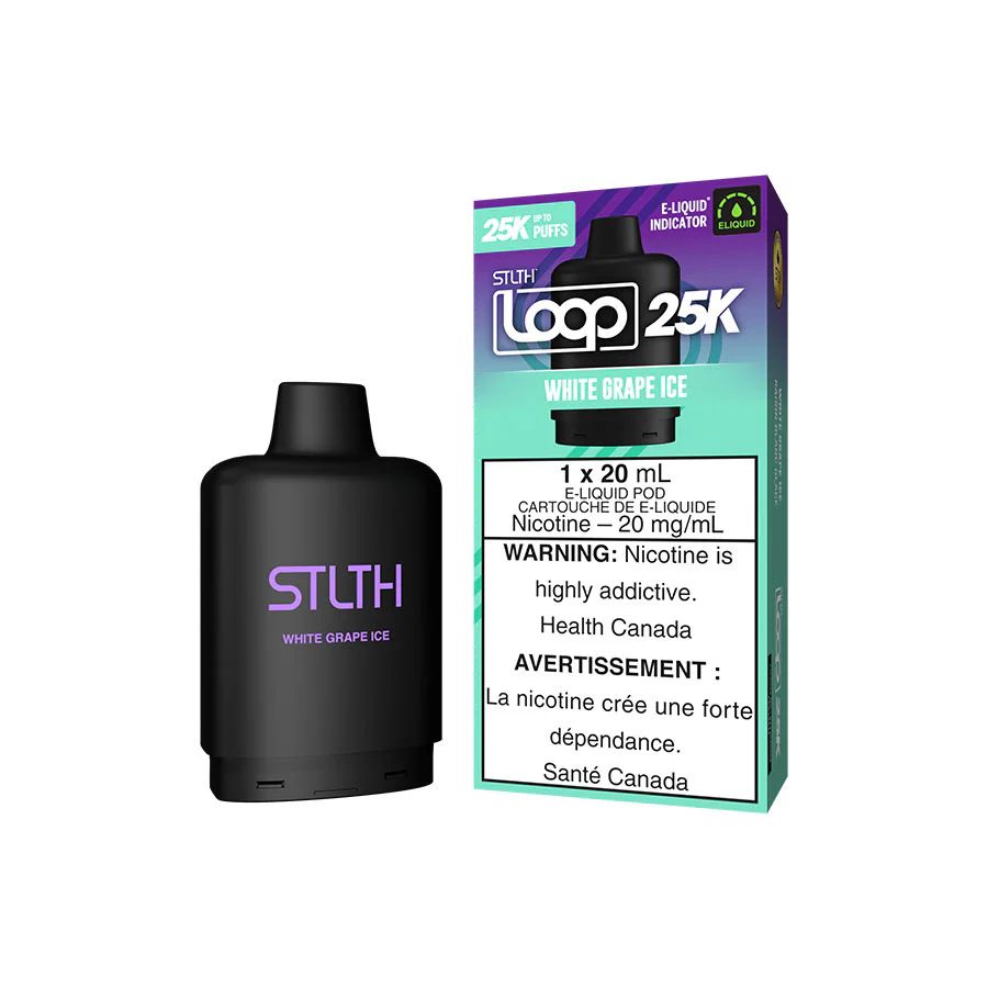 White Grape Ice STLTH LOOP 25K Pod, Nicotine: 20mg