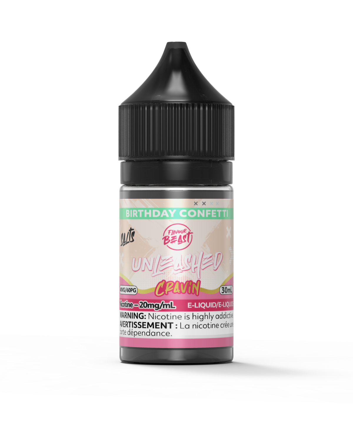 Cravin' Birthday Confetti by Flavour Beast Unleashed Salt, Nicotine: 20mg, Size: 30ml