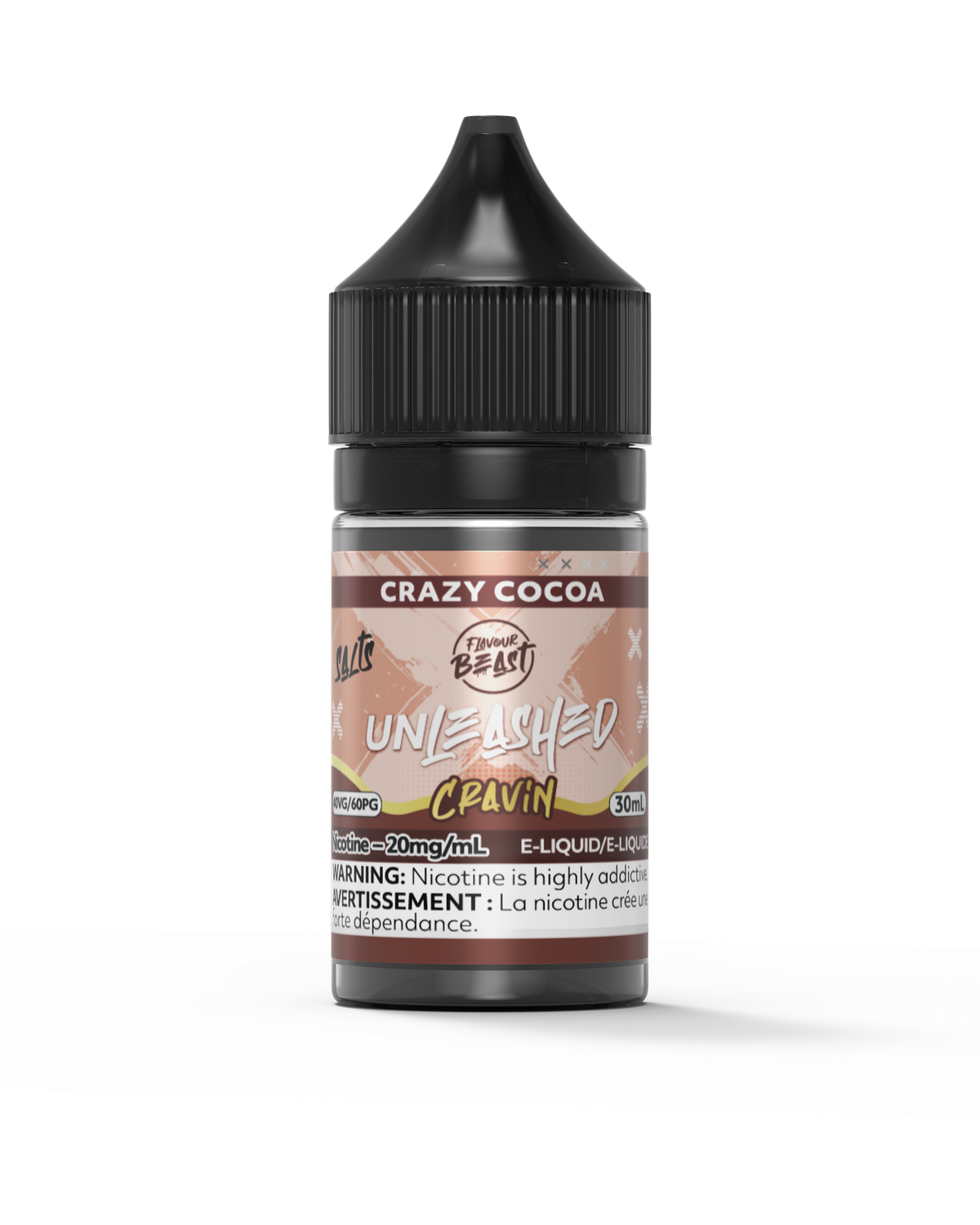 Cravin' Crazy Cocoa by Flavour Beast Unleashed Salt, Nicotine: 20mg (Discontinued), Size: 30ml