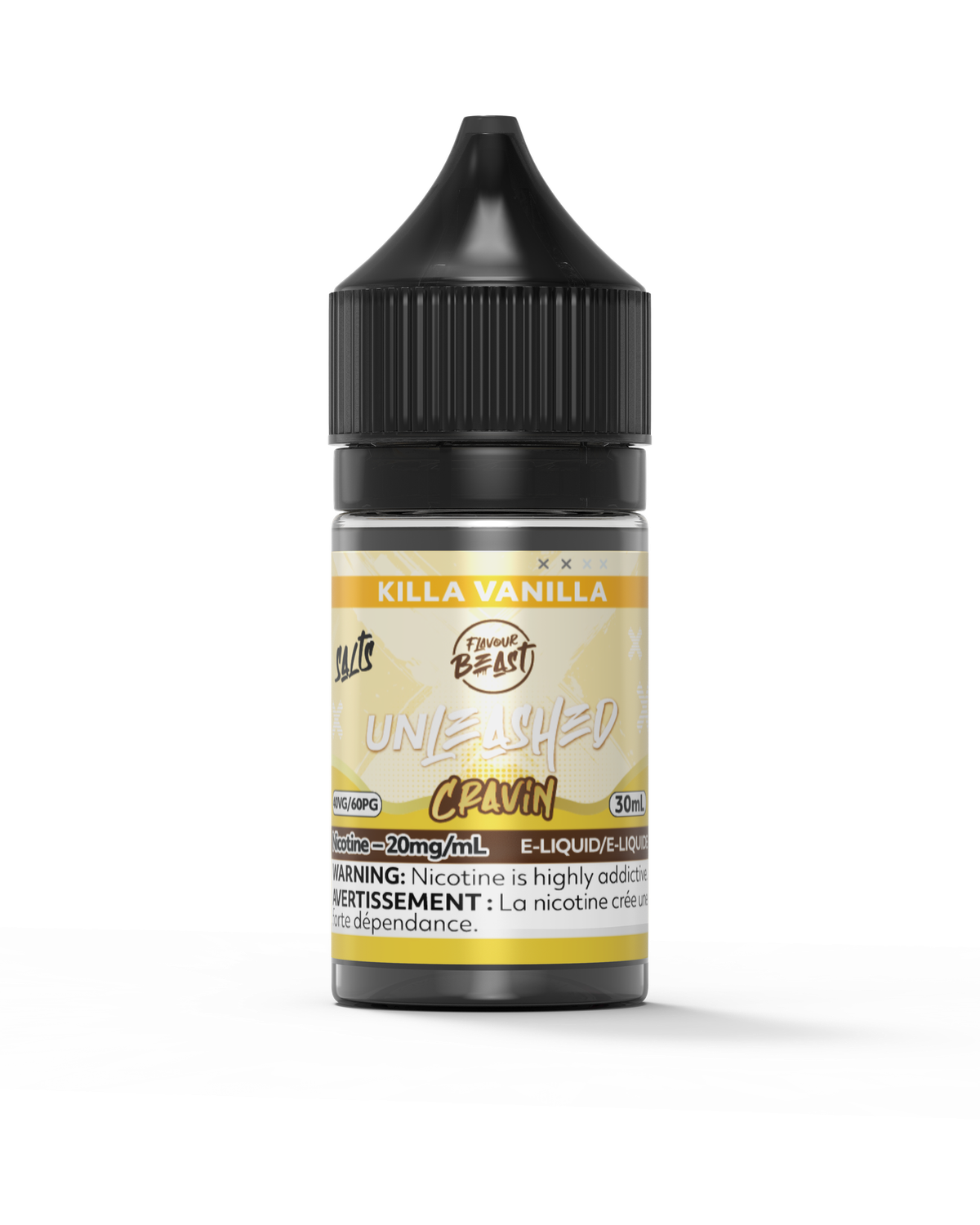 Cravin' Killa Vanilla by Flavour Beast Unleashed Salt, Nicotine: 20mg, Size: 30ml