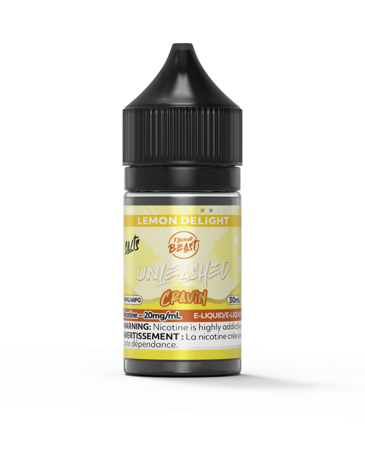Cravin' Lemon Delight by Flavour Beast Unleashed Salt, Nicotine: 20mg, Size: 30ml