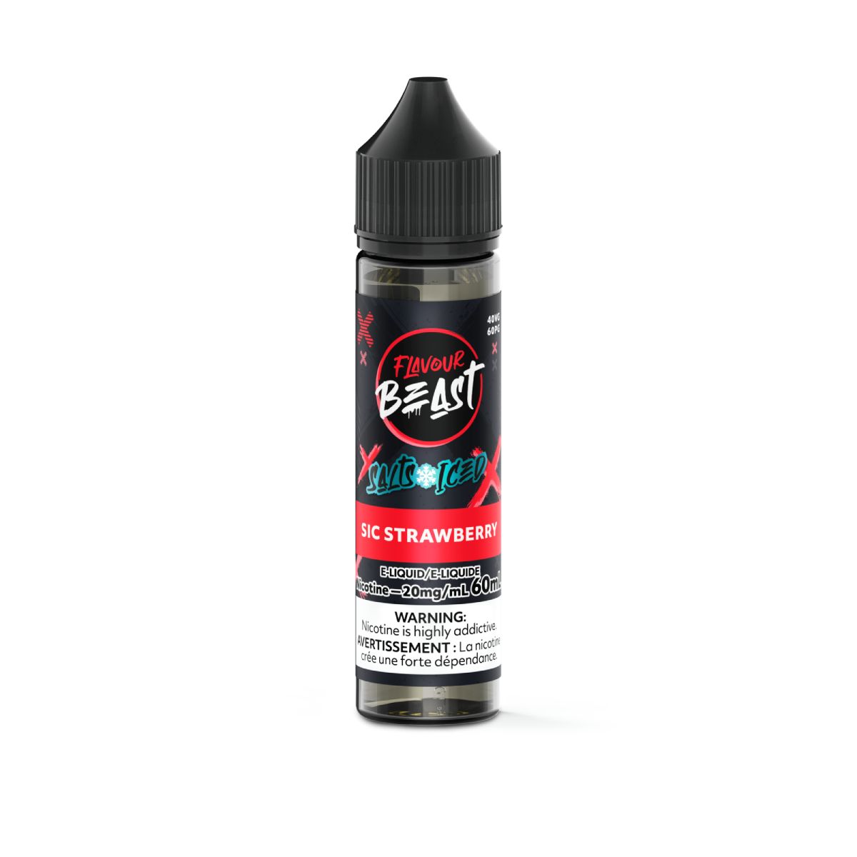 Sic Strawberry Iced - Flavour Beast Salt, Nicotine: 20mg, Size: 60ml