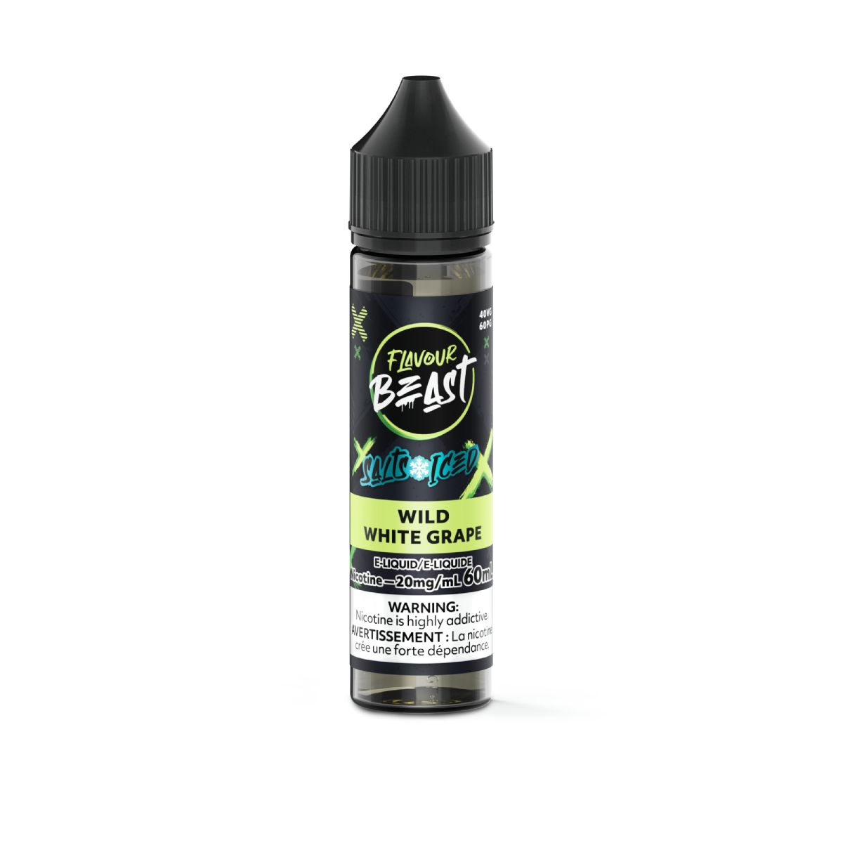 Wild White Grape Iced - Flavour Beast Salt, Nicotine: 20mg, Size: 60ml
