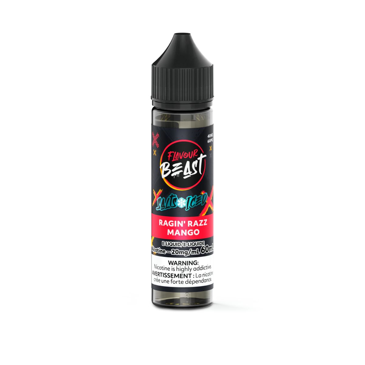 Ragin' Razz Mango Iced - Flavour Beast Salt, Nicotine: 20mg, Size: 60ml