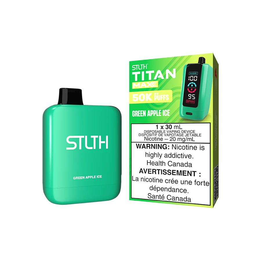 Green Apple Ice - STLTH Titan Max Disposable, Nicotine: 20mg