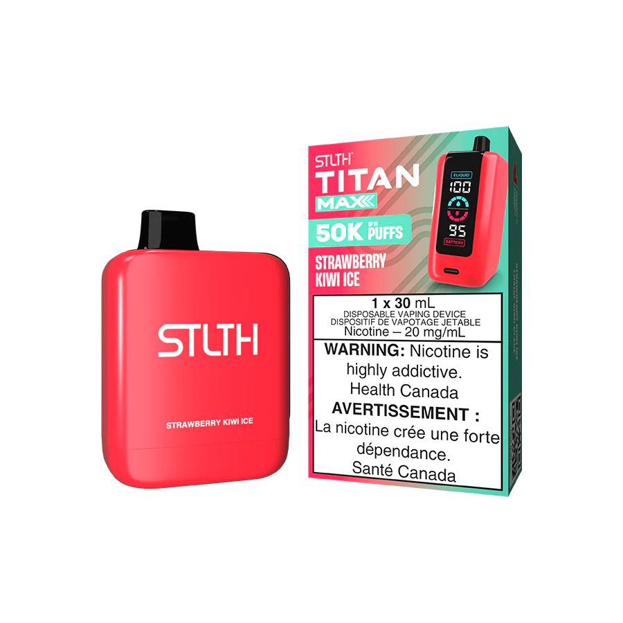 Strawberry Kiwi Ice - STLTH Titan Max Disposable, Nicotine: 20mg