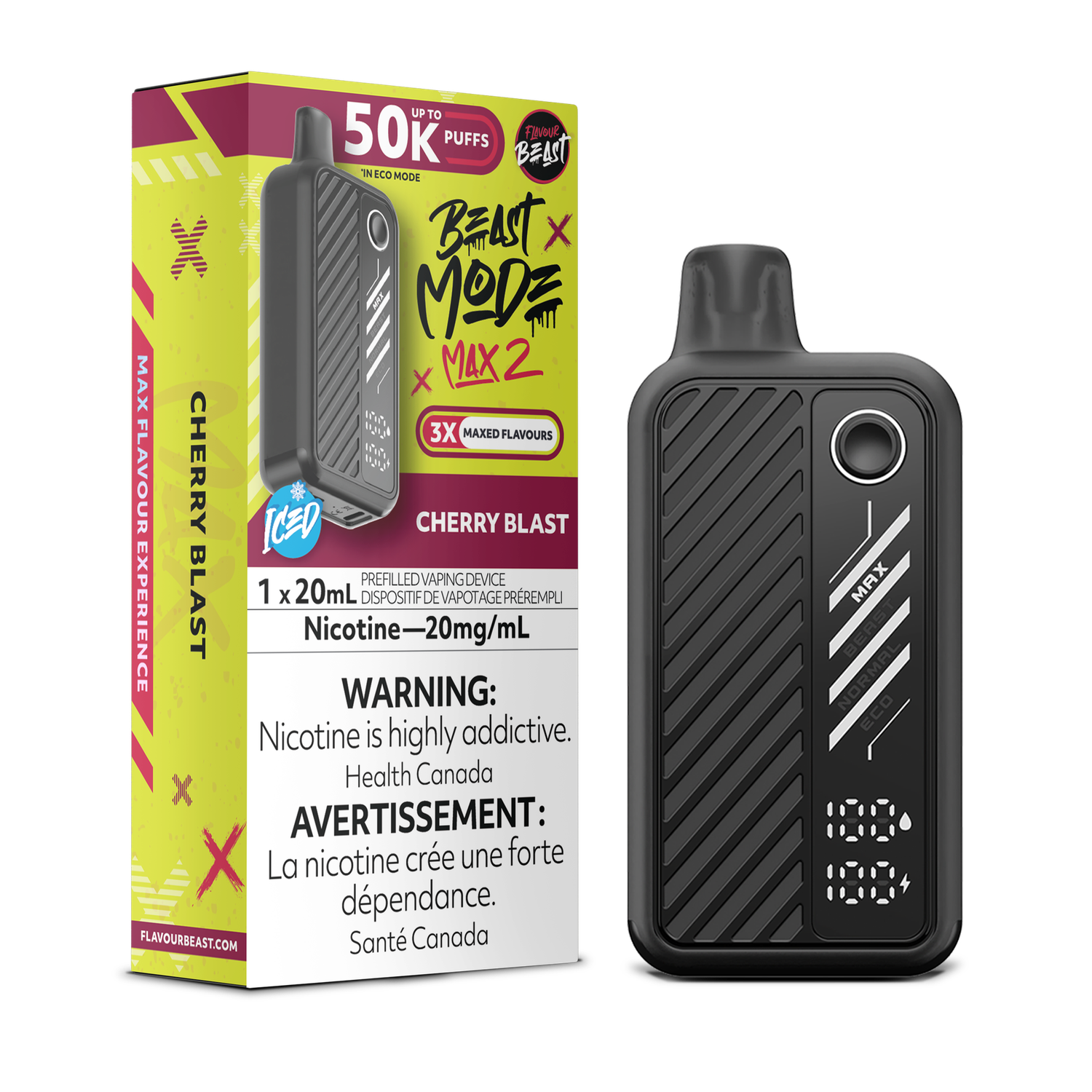 Cherry Blast - Flavour Beast Beast Mode Max 2 Disposable, Nicotine: 20mg