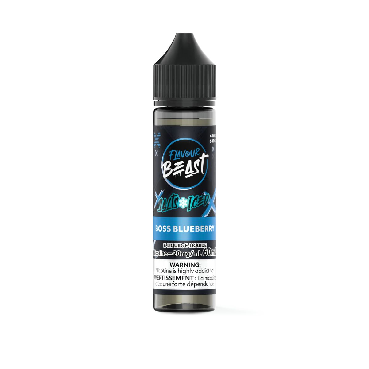 Boss Blueberry Iced - Flavour Beast Salt, Nicotine: 20mg, Size: 60ml