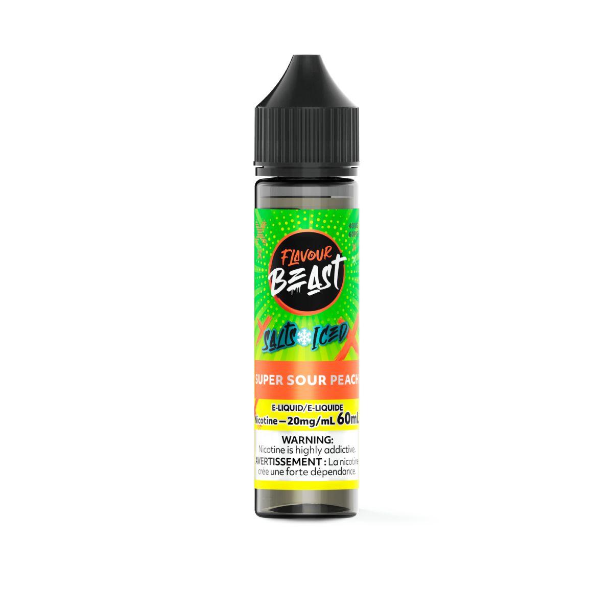 Super Sour Peach Iced - Flavour Beast Salt, Nicotine: 20mg, Size: 60ml
