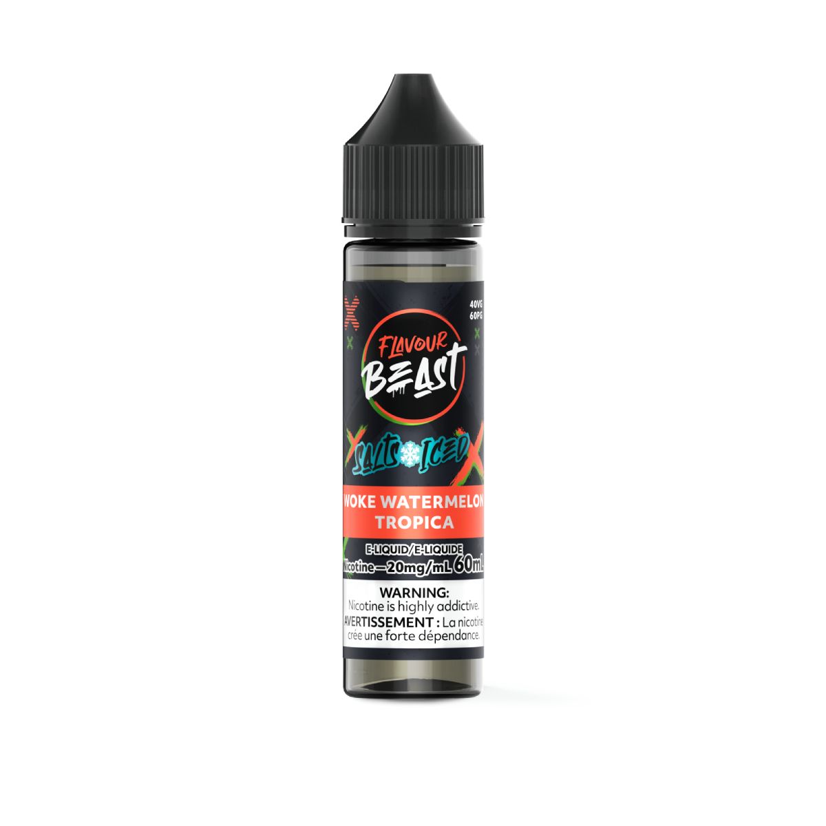 Woke Watermelon Tropica Iced - Flavour Beast Salt, Nicotine: 20mg, Size: 60ml