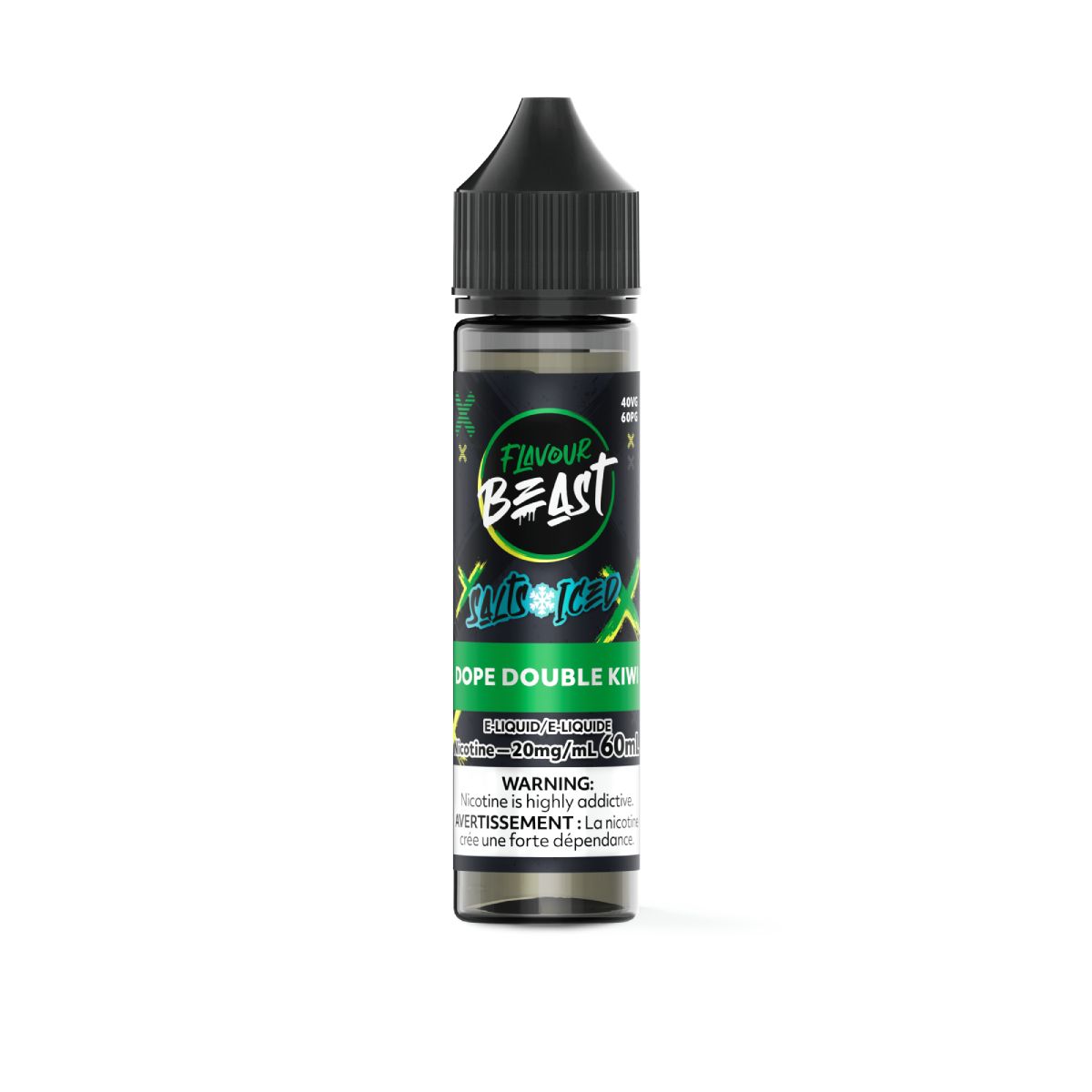 Dope Double Kiwi Iced - Flavour Beast Salt, Nicotine: 20mg, Size: 60ml