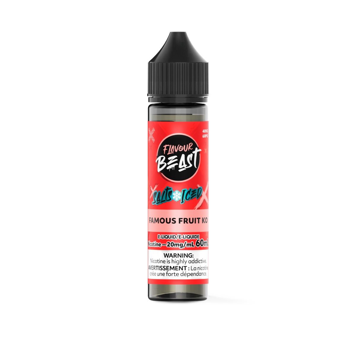 Famous Fruit KO Iced - Flavour Beast Salt, Nicotine: 20mg, Size: 60ml