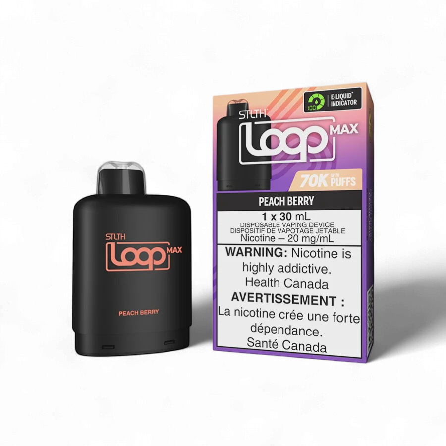 Peach Berry STLTH LOOP MAX Pod, Nicotine: 20mg