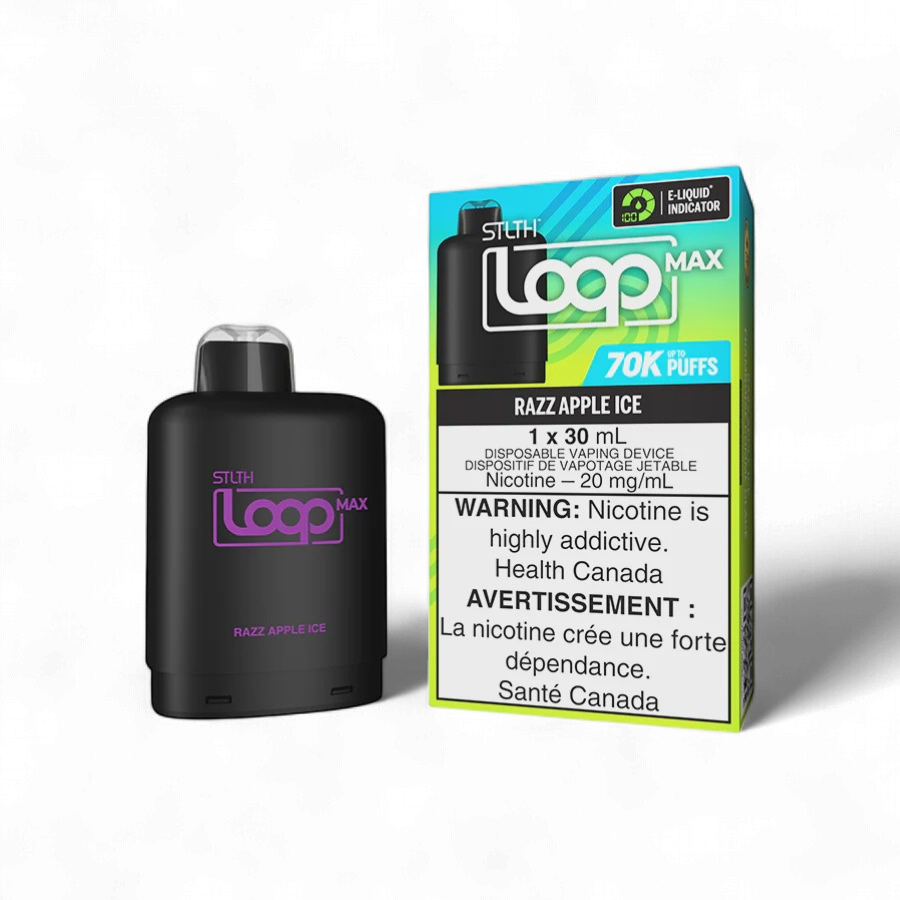 Razz Apple Ice STLTH LOOP MAX Pod, Nicotine: 20mg