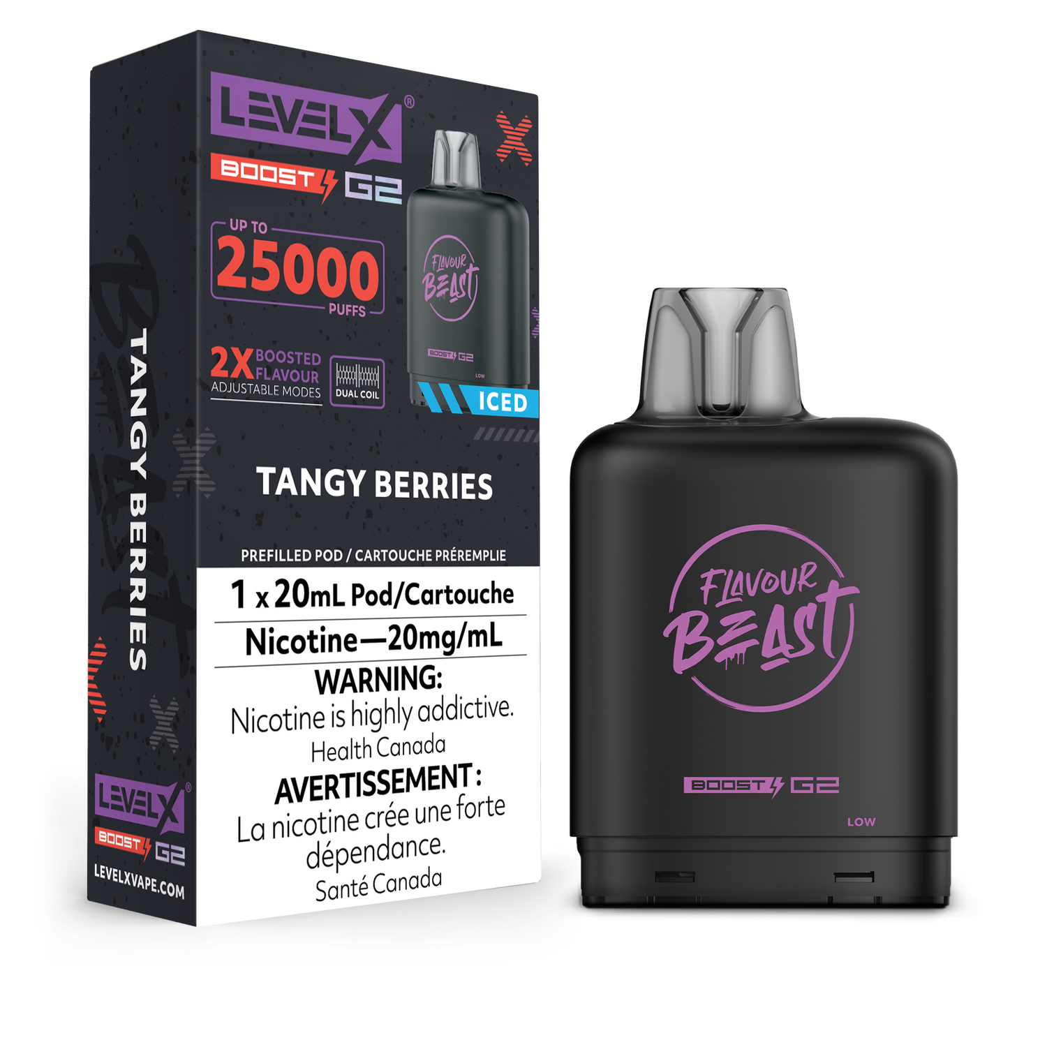Tangy Berries Flavour Beast Level X Boost Pod, Nicotine: 20mg (Discontinued)