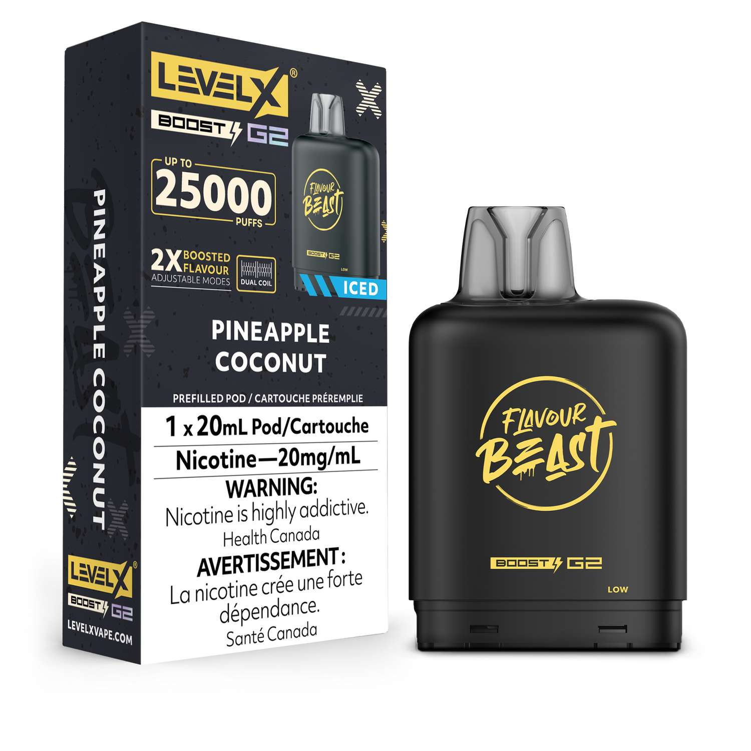 Pineapple Coconut Flavour Beast Level X Boost Pod, Nicotine: 20mg